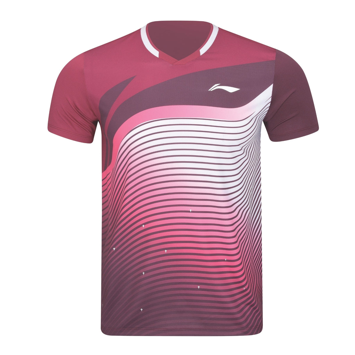 Li-Ning Badminton T-Shirt - Li-Ning Think Red Unisex - SportYouUp Danmark