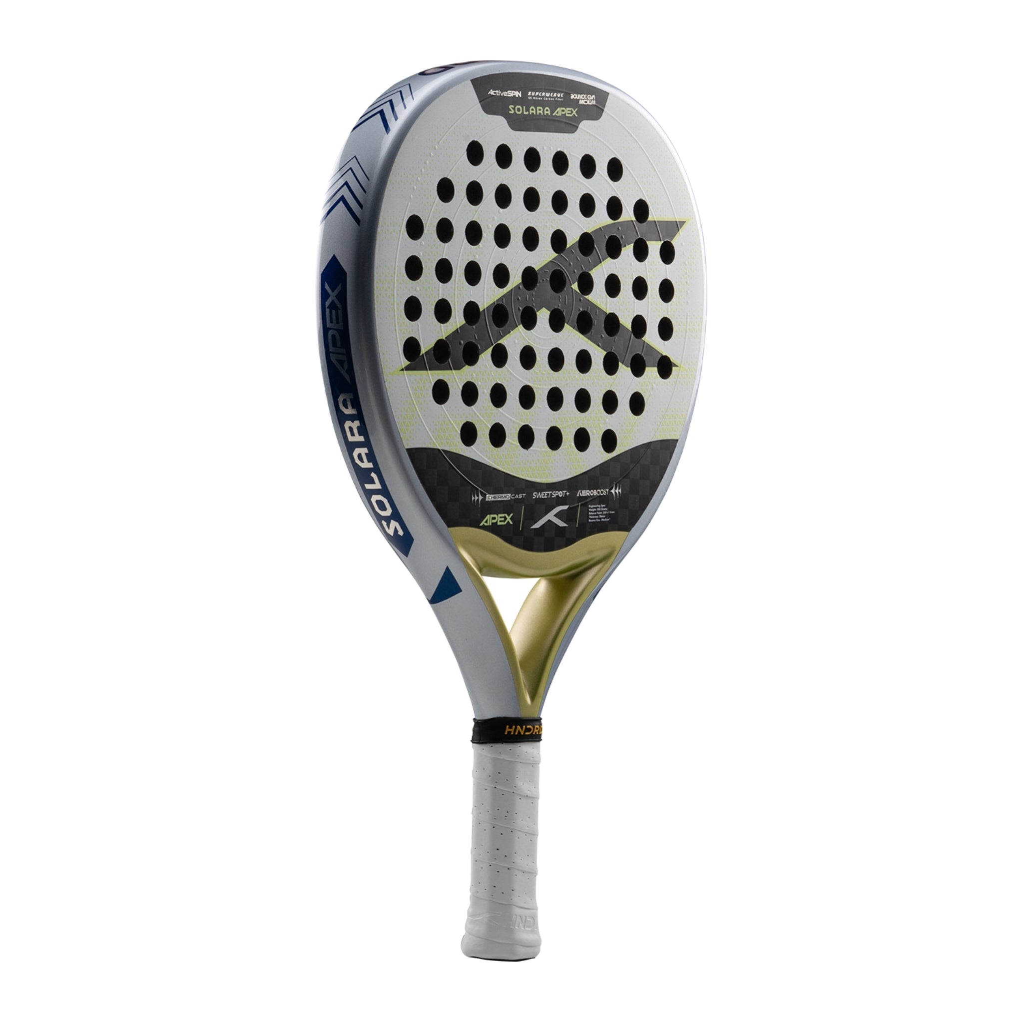 Hundred Padel-Schläger Solara Apex - Weiß/Gold
