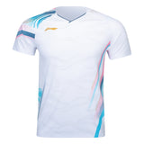 Li-Ning Badminton T-Shirt - Li-Ning Side Effect White Unisex - SportYouUp Danmark
