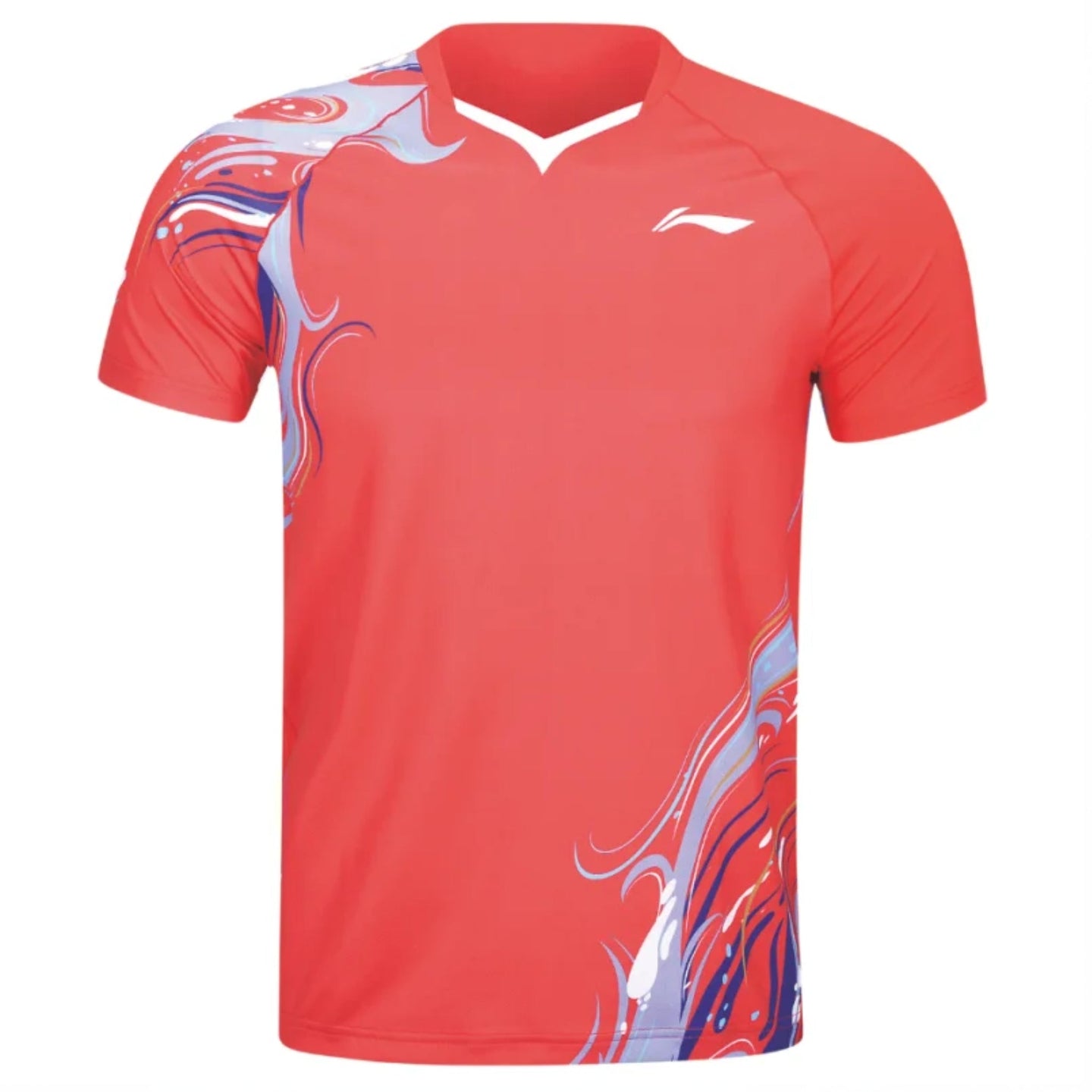 Li-Ning Badminton T-shirt - Li-Ning Twist Red Unisex - SportYouUp Europe