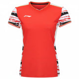 Badminton T-shirt Women - Li-Ning Top Play Red Women - SportYouUp Europe
