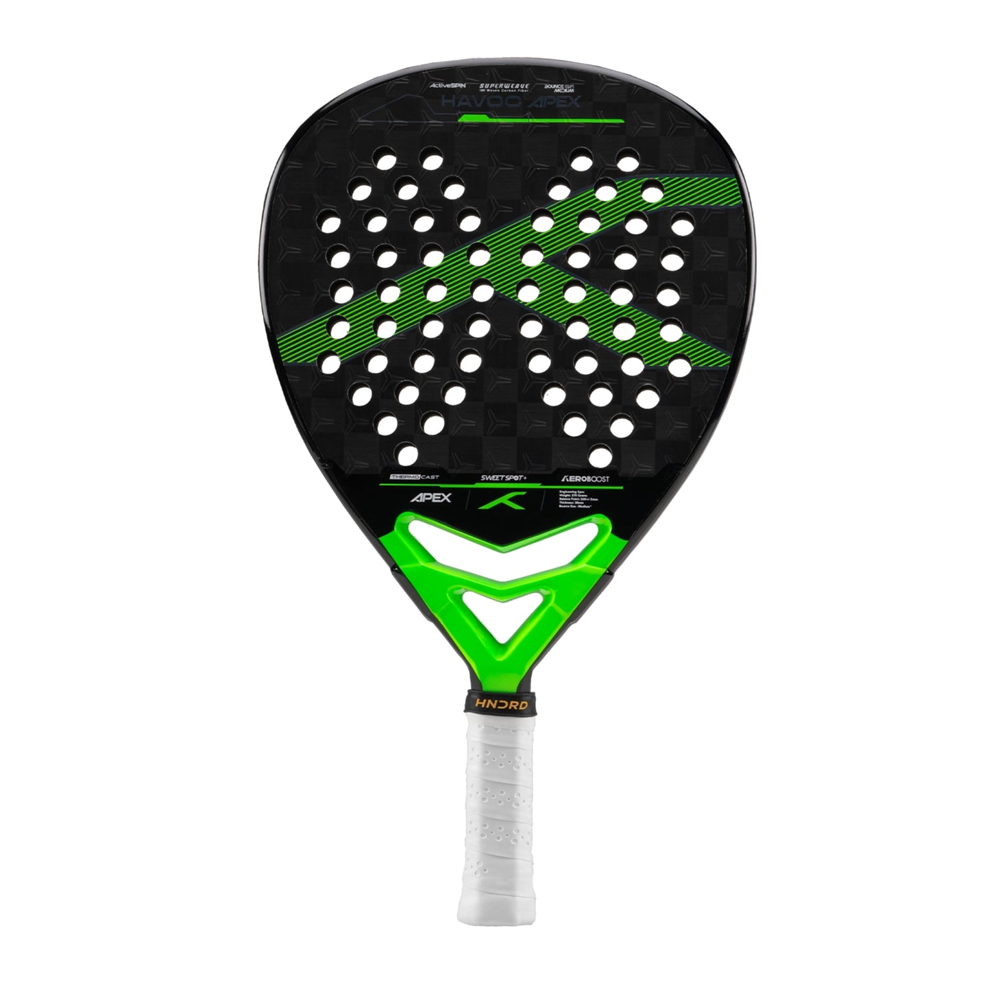 Hundred Padel Schläger Havoc Apex - Schwarz/Grün