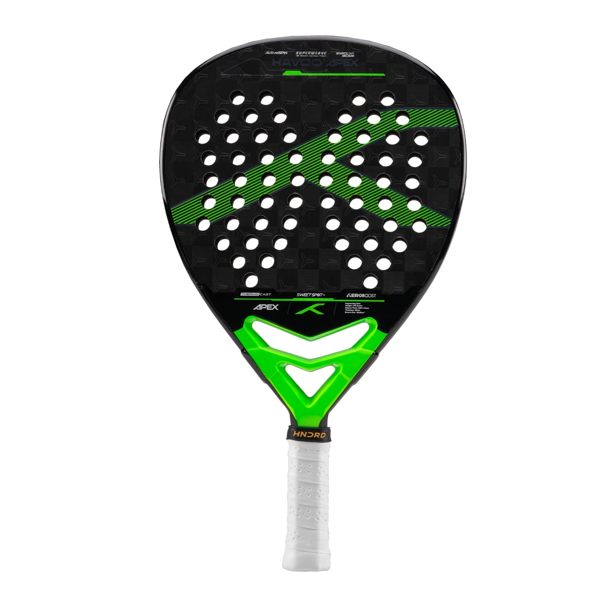 Hundred Padel Schläger Havoc Apex - Schwarz/Grün