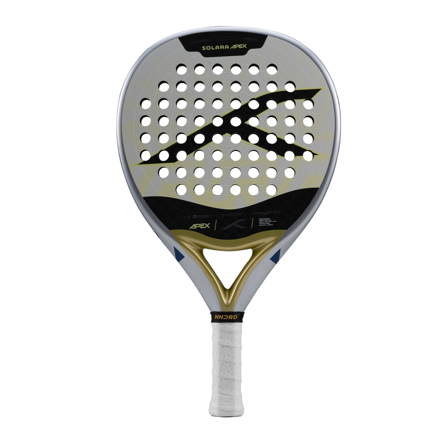 Hundred Padel-Schläger Solara Apex - Weiß/Gold