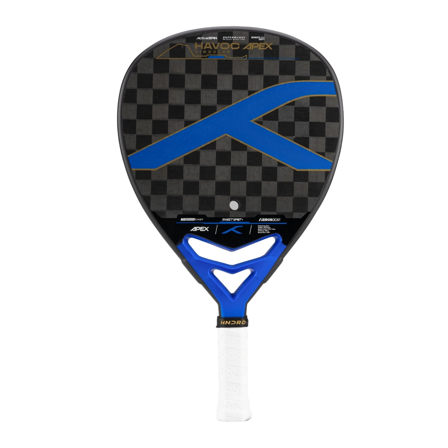 Hundred Padel Schläger Havoc Apex Singular - Schwarz