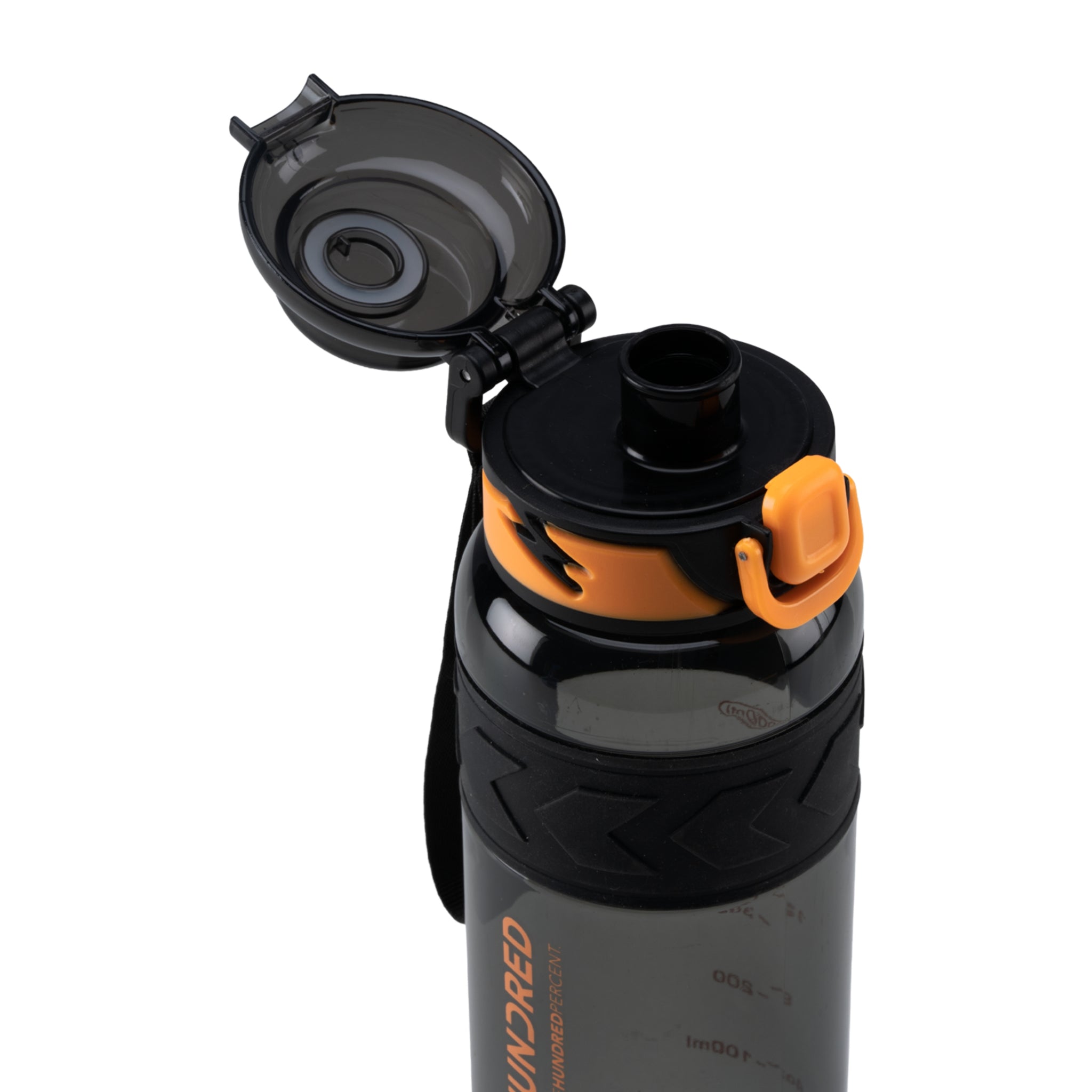 Wasserflasche – ROCK Schwarz/Orange