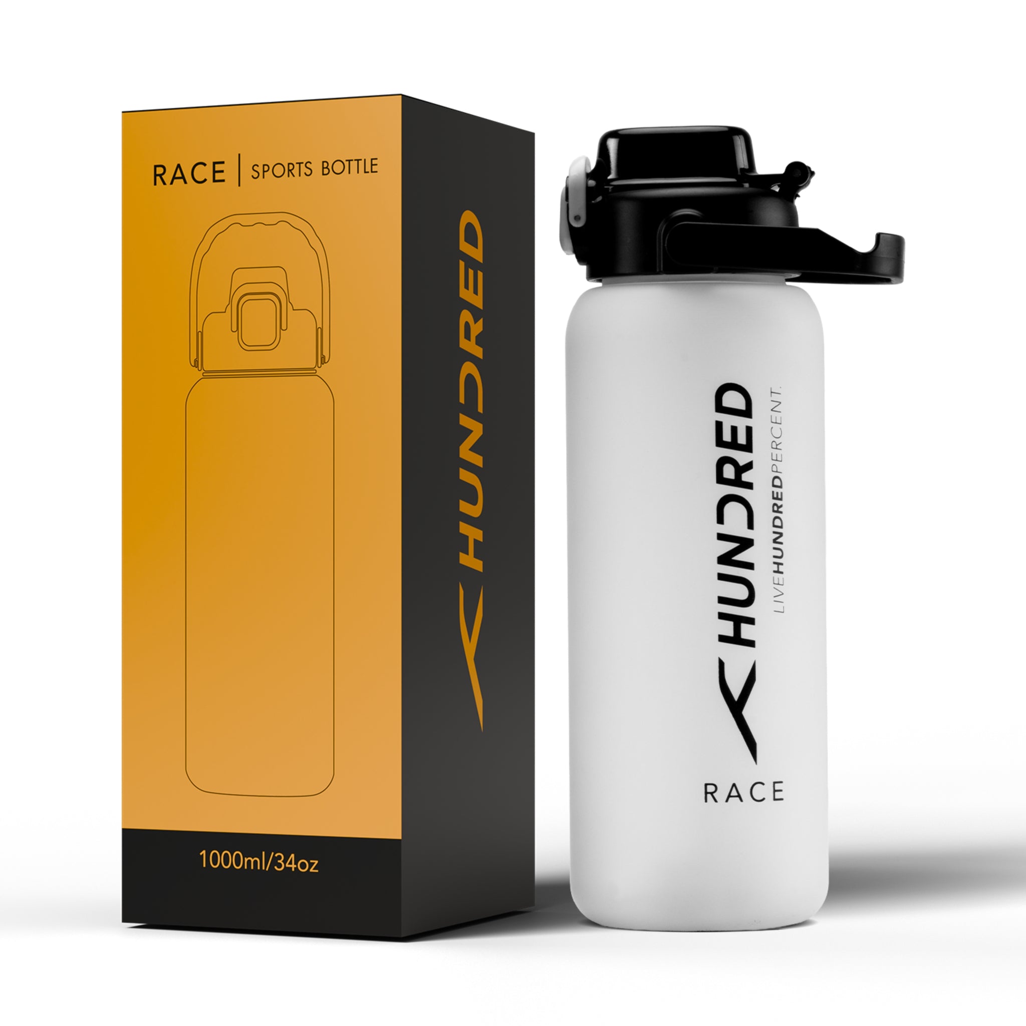 Trinkflasche - RACE Weiß