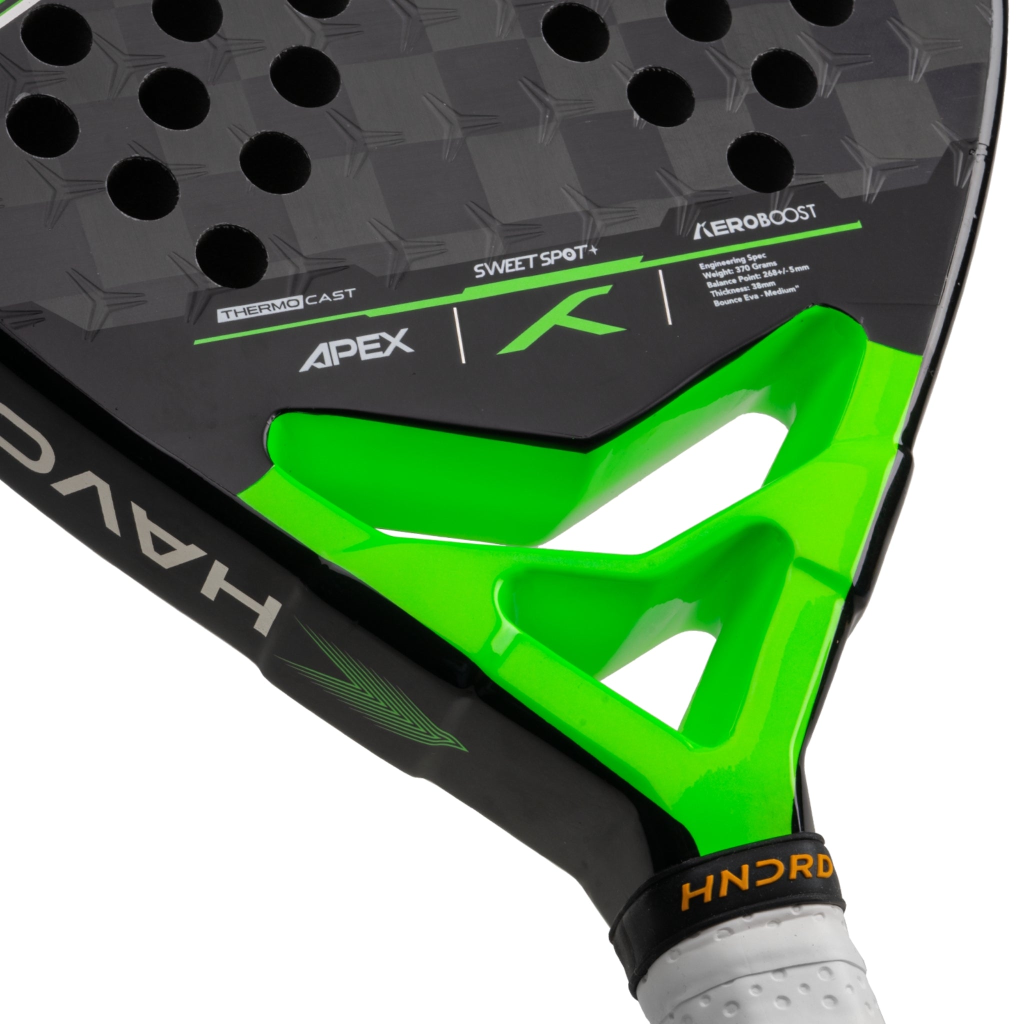 Hundred Padel Schläger Havoc Apex - Schwarz/Grün