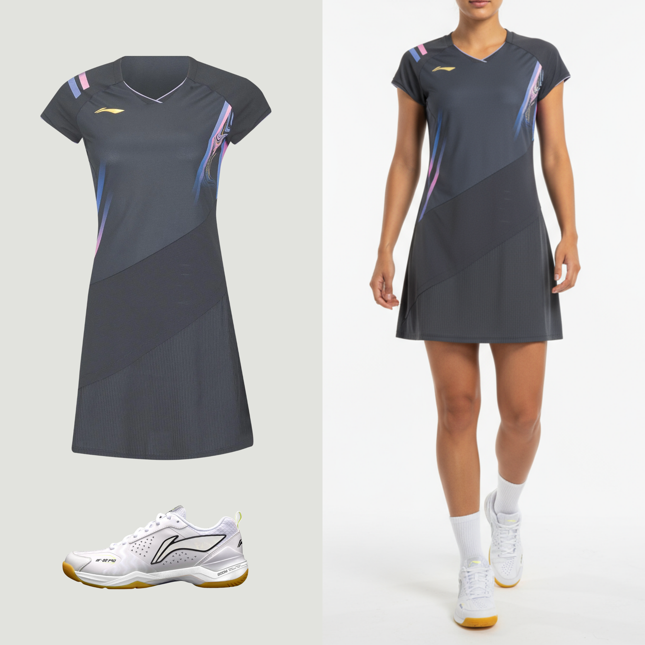 Li-Ning Side Effect Schwarzes Kleid