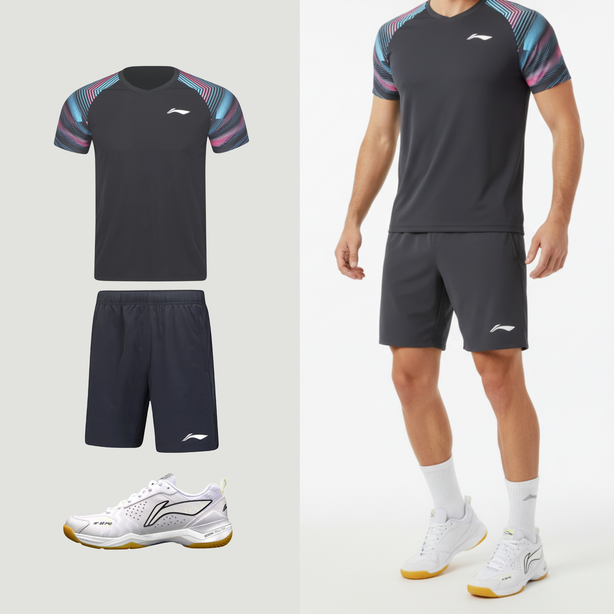Li-Ning Shorts Best Schwarz Unisex
