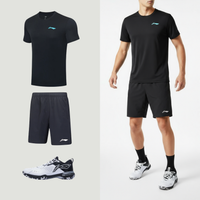 Li-Ning Shorts Smooth Schwarz Herren