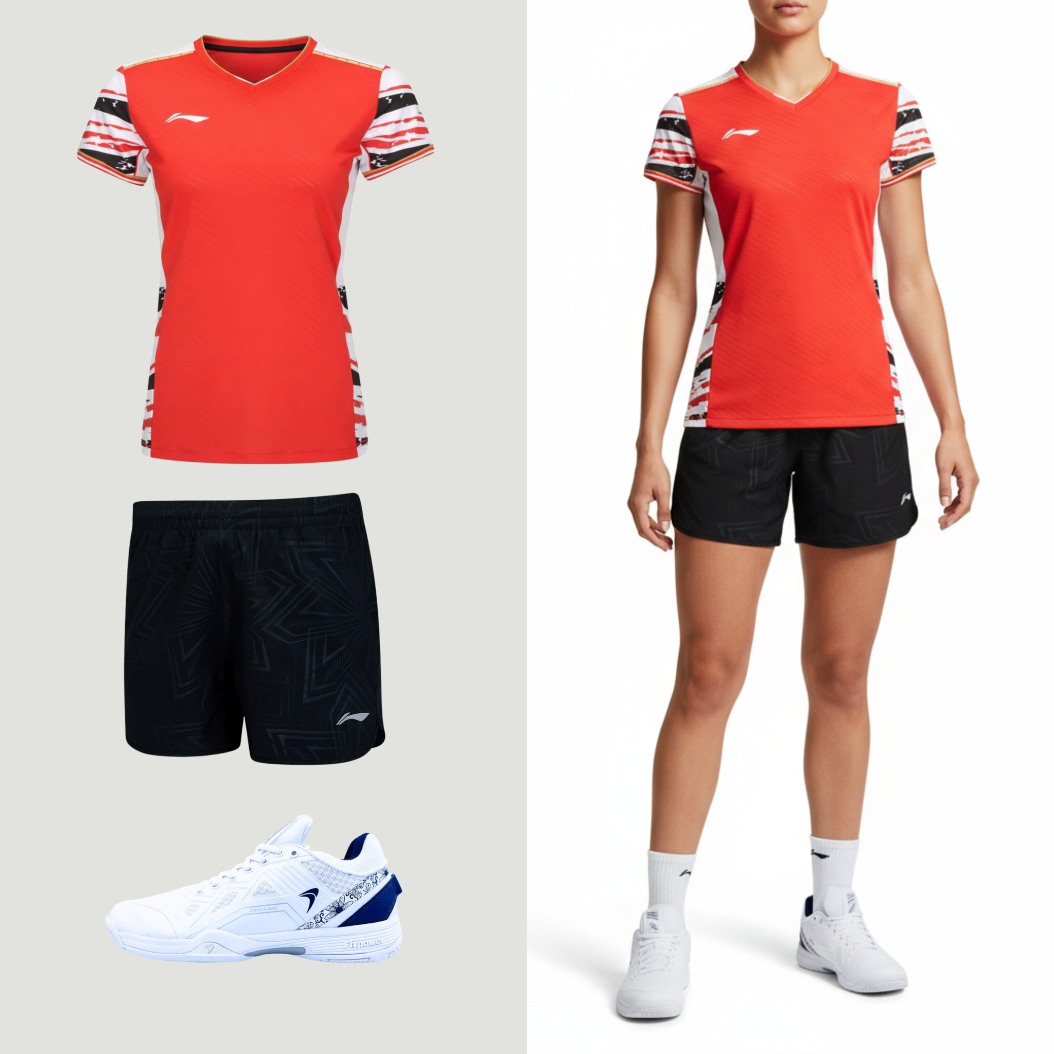 Li-Ning Top Play Rot Damen