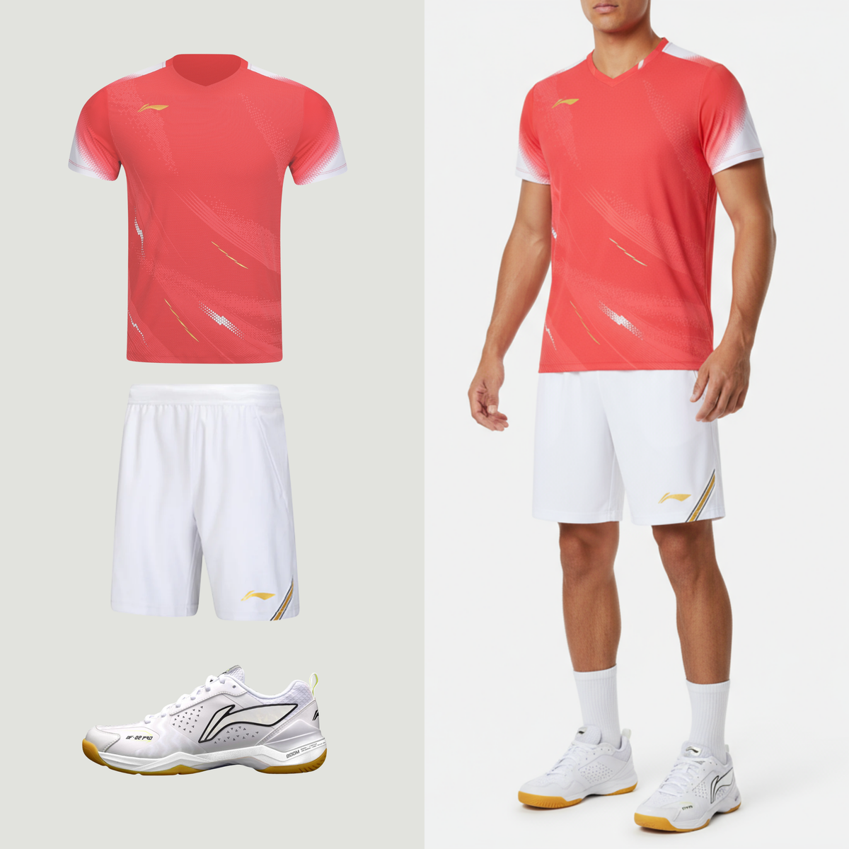 Li-Ning badminton T-shirt til mænd med perfekt pasform. Shop Looket 