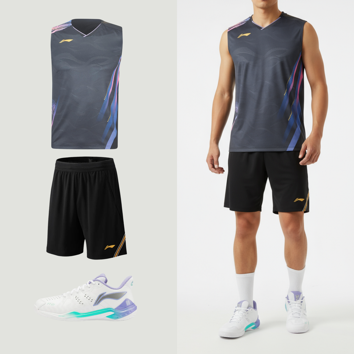 Li-Ning Side Effect Schwarz Tanktop