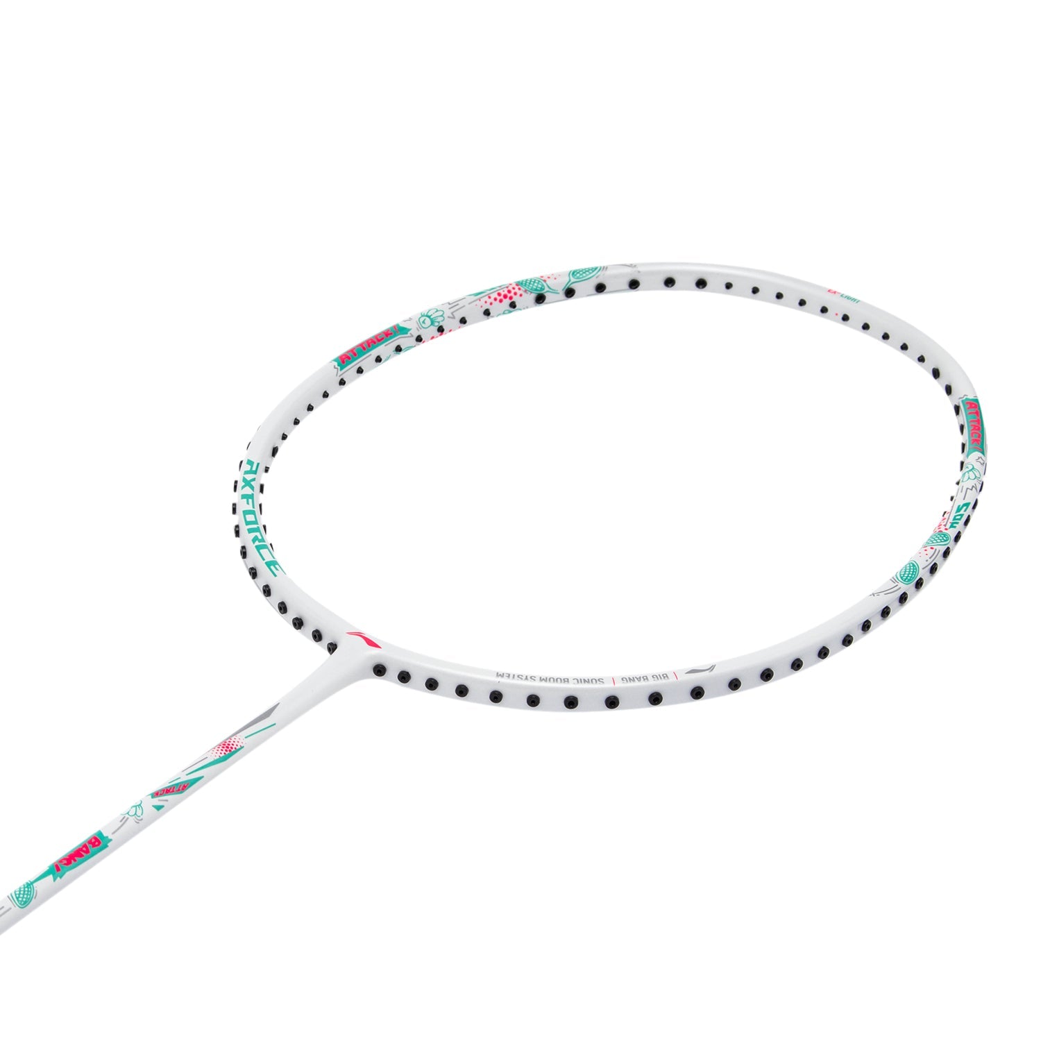 Li-Ning Badminton Racket - Li-Ning AXForce Big Bang White - SportYouUp Europe