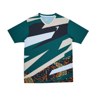 Flypower Badminton T-shirt - Flypower RINJANI 12 Green/Offwhite Unisex - SportYouUp Europe