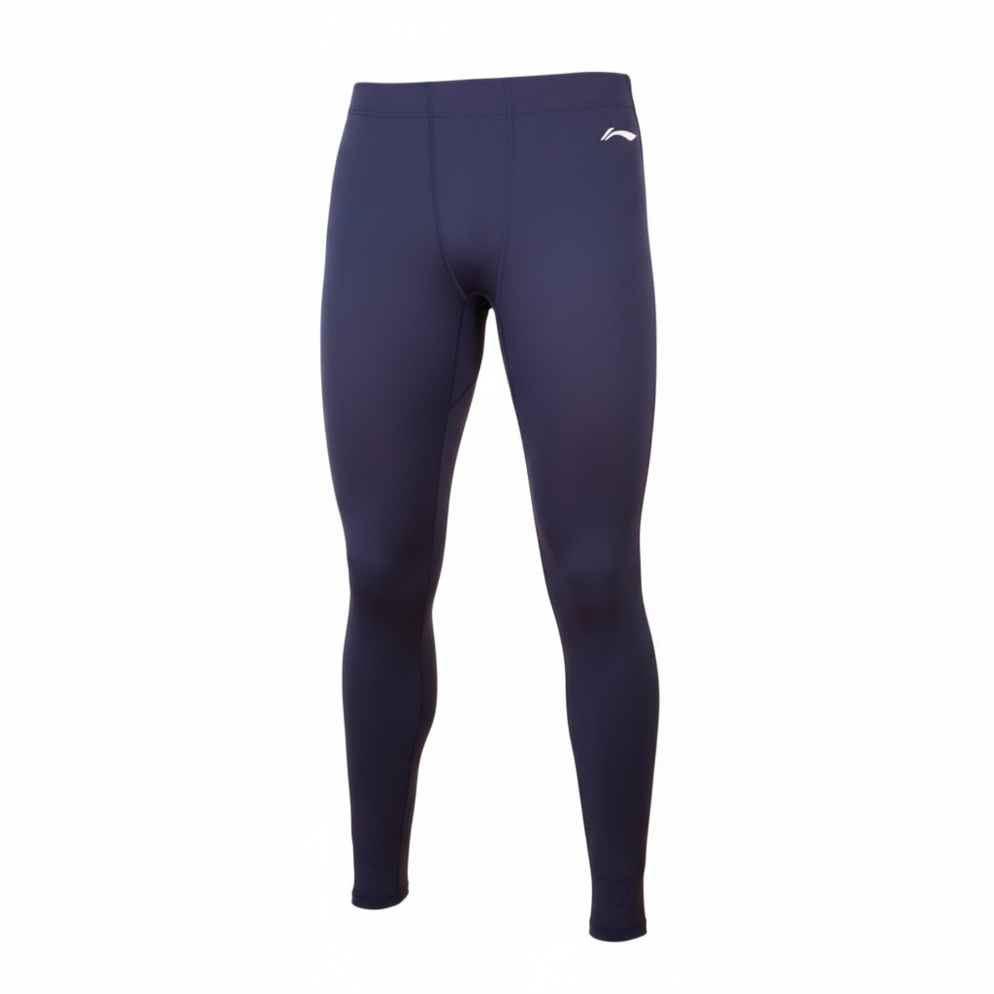 Li-Ning Lauf-Tights Lang Blau Shine
