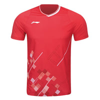Li-Ning Badminton T-shirt - Li-Ning Matrix Red Unisex - SportYouUp Europe