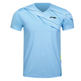 Li-Ning Badminton T-shirt - Li-Ning Champion Light Blue Unisex - SportYouUp Europe