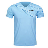 Badminton T-shirt - Li-Ning Champion Light Blue Unisex - SportYouUp Danmark